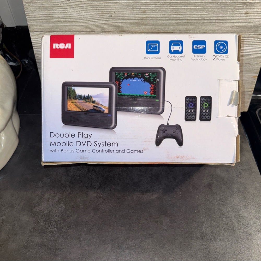 RCA Double Play Mobile DVD System with Game Controller - Black